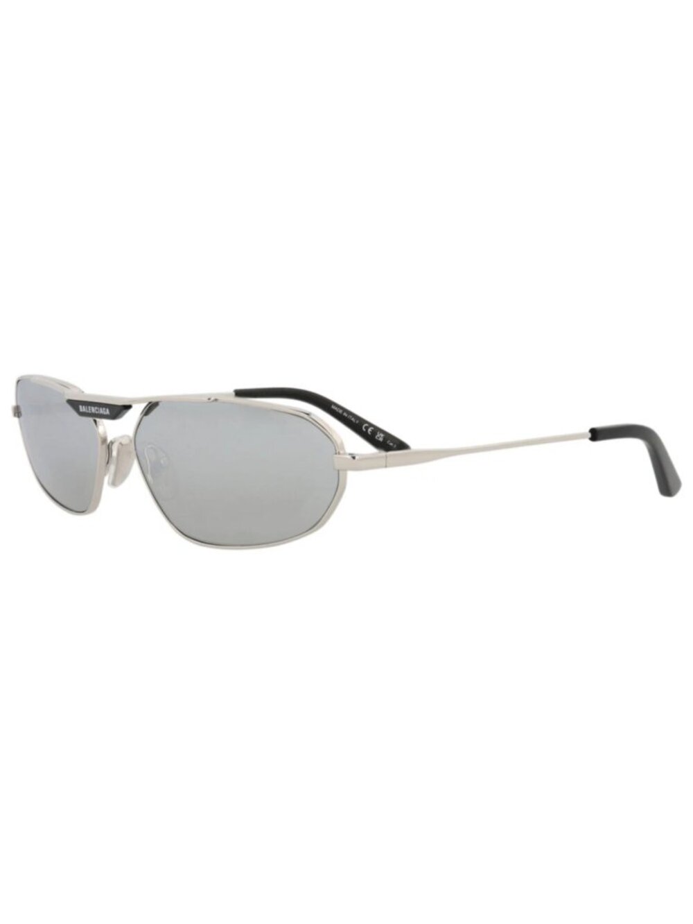 New Balenciaga Women's Sunglasses Shield Wrap Bio Injection Frame Black Black